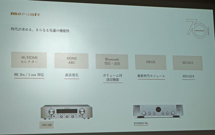 3nHDMI͂8K/60HzfM̃pXX[ɑΉقAʐ^̐V@\ЉꂽBD&Mz[fBOX[XŐVAVAvȂǂƓlBluetoothM^MɑΉACz^wbhz̃{[ł悤ɂȂ