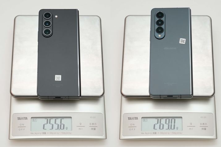 dʂ́uGalaxy Z Fold5v255.6gAuGalaxy Z Fold4v269gBuGalaxy Z Fold5v̂ق኱yʂAꂭ炢łΎgpɑ傫ȈႢ͏oȂ낤