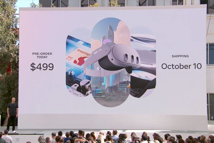 uMeta Quest 3v̔2023N1010Ɍ肵Ƃ𐳎\