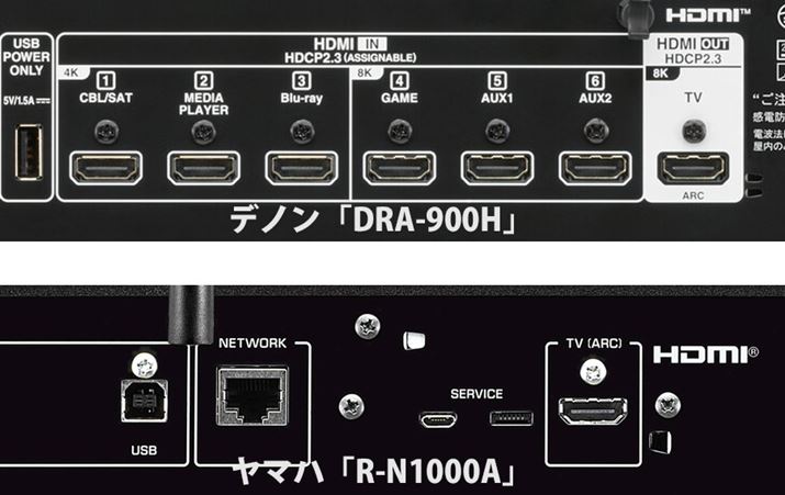 fmuDRA-900HvHDMIúv6nARCΉHDMIuóv1nBۂ̃}nuR-N1000AvARCΉHDMI[q̂݁BARCΉ[q̓erȂǂARCΉfBXvCƂȂ߂̗prɌ肳
