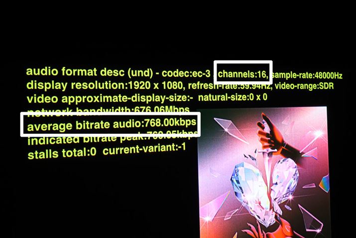 ʐ^̓UE[OEXg[ÝuHackney DiamondsvDolby Atmos~bNXTIDALōĐƂiTIDALł́uThe Dark Side of the Moonv͖zMAApple Musicł͂܂ʂ\łȂ߁jBrbg[g768kbpsŃ`l16BPvZł̓`l̃rbg[g48kbpsƂƂɂȂBȂ茵rbg[gƂƂ킩Ă邾낤