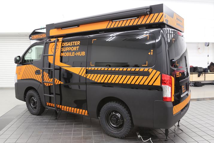 YuLoṽI[gTԗ4eƂāAً}̃CtCT|[gxԗƂĐ삳ꂽRZvgJ[uDisaster Support Mobile-Hubv