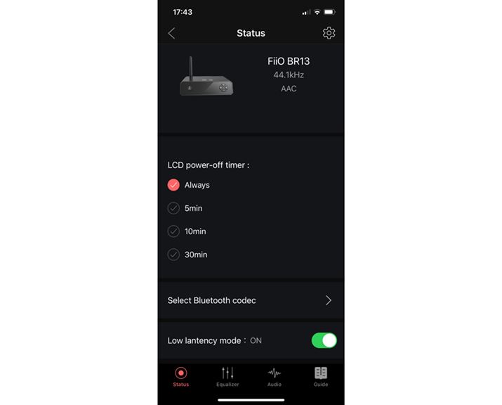 uLow Lantency modeṽI^It͂͂uFiiO ControlvAvŁB[h؂ւƁA{̂ċN܂