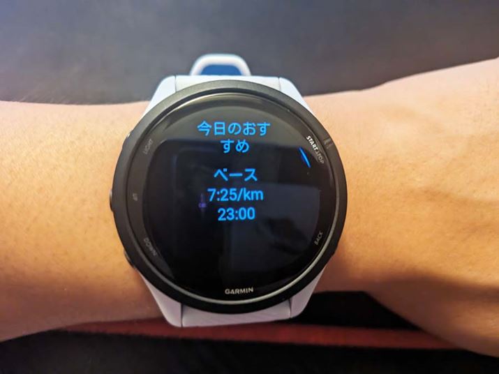 uForerunner 265v񎦂ĂKj[B͎ʐ^BȂ̂ŁAႤ̃j[ł