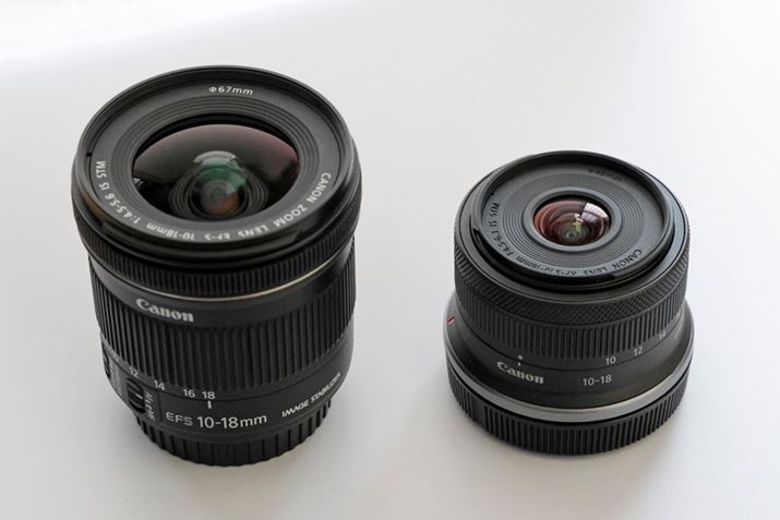 tB^[auEF-S10-18mm F4.5-5.6 IS STMv67mm49mmւƑ啝ɃTCY_E