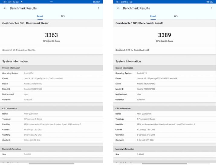 ́uGeekbenchvOpenCLeXgBuHyperOSv3363AuMIUIv3389B͂荷͏oȂ