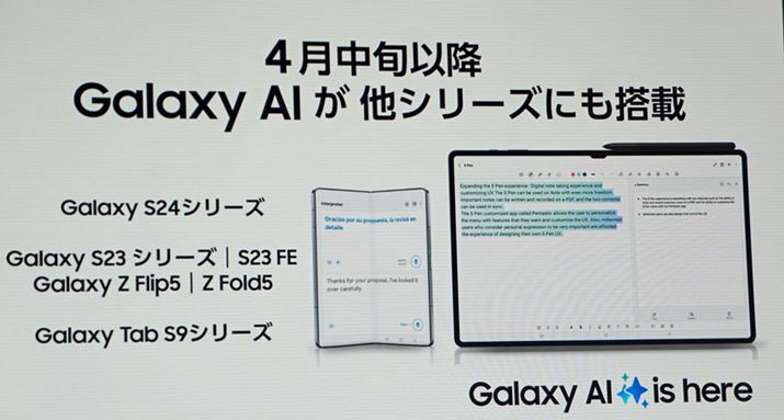uGalaxy S24vV[YɓڂAI@\́uGalaxy AIvƌĂ΂ĂA4{ȍ~ɔzzAbvf[gōNꂽnCGhX}[gtH^ubgłp\ƂȂ 