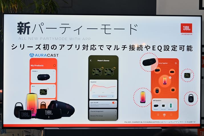 uJBL PortablevɑΉƂŁA}`ڑĐCRCU[ݒȂǂ𗘗pł悤ɂȂBȂ݂ɁA}`ڑĐ́uGO 4vuCLIP 5vAuXTREME 4vȂǂ̍ŐVvbgtH[̗pfȂAقȂV[Ygݍ킹Ďgpł邻