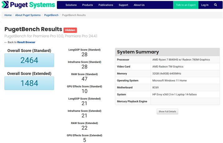 uPugetBench for Premiere Prov̌