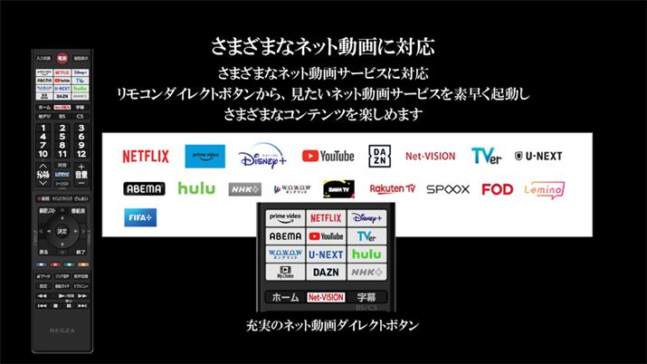 Rɂ͎vlbgT[rX̃_CNg{^pӂ̂ŁAC^[lbgɃANZXłł΁AerЂƂYouTubeAAmazonvCErfIANetflixȂǂ܂܂ȃRecɃANZXł