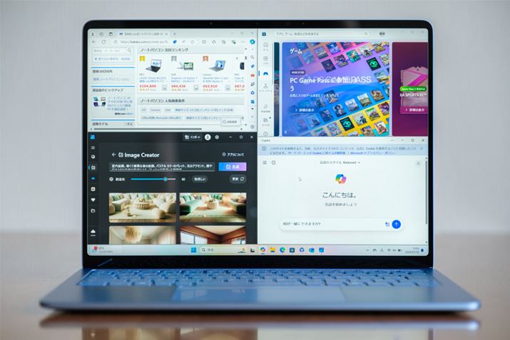 4̃EBhEׂlqBfBXvCcɒŁAꂼ̃EBhEɂc̏񂪑