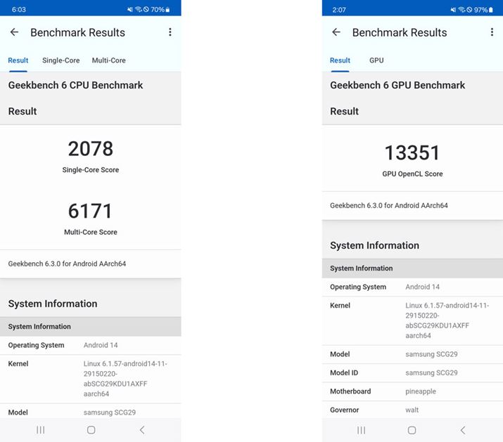 }`vbgtH[̃x`}[NAvuGeekbench 6v̌CPÚASingle-Core2078AMulti-Core6171iʁjBOtBbN\𑪂GPŨXRA13351iEʁj