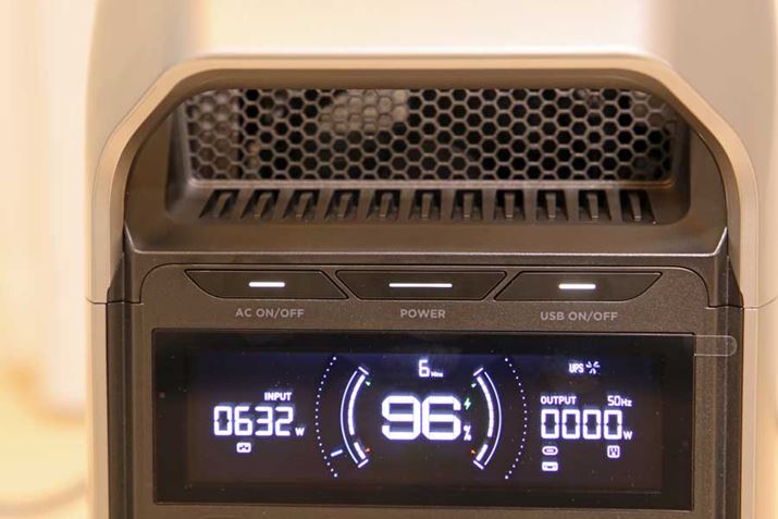 {̑Oʂ̃{^ƉtʁB{̑Oʂ̃{^́AACd̃I/ItAɃCdẢEUSBd̃I/It{^B܂Atʂ́A͐iWjA|[^ud{̂̃obe[cʁijȀオAgp\(h)AɉEo͐iWjȂǂĂB̂قAEcoFlowAvŊe̋@\IɂƁAtʏ㕔̋󂢂ĂXy[XɃACR\