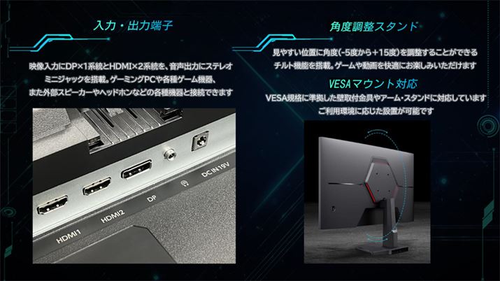 ͒[qHDMI 2nDisplayPort 1nB2fƂ3.5mmXeI~jdl̃wbhzóiAiOójĂ