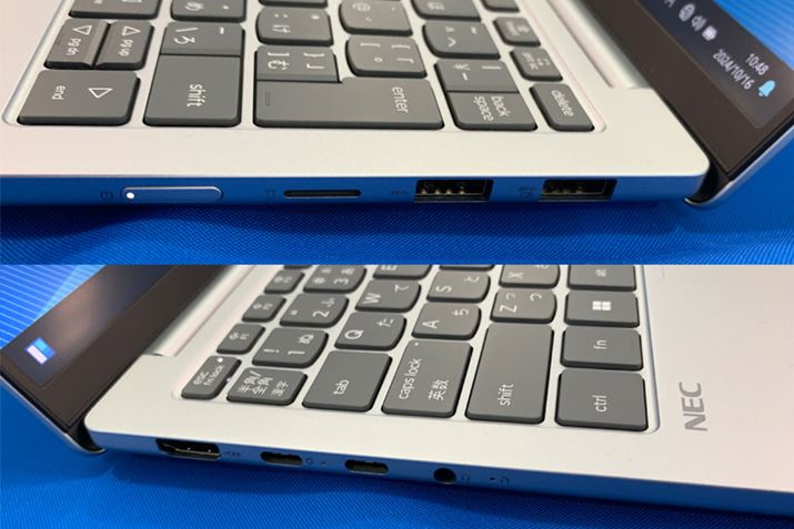 RpNgȃ{fBȂOC^[tFCX͏[BEʂɂUSB 3.2 Gen1iType-Aj|[g×2microSD[J[hXbgBʂɂUSB 3.2 Gen2iType-Cj|[g×2AHDMIo͂ȂǂĂ܂