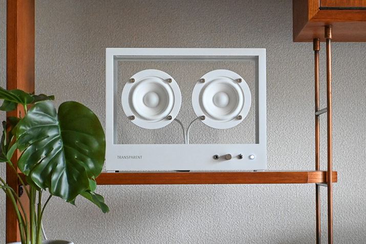 ̂悤Ȉۂ󂯂AƓȃfUĆuSmall Transparent Speakerv