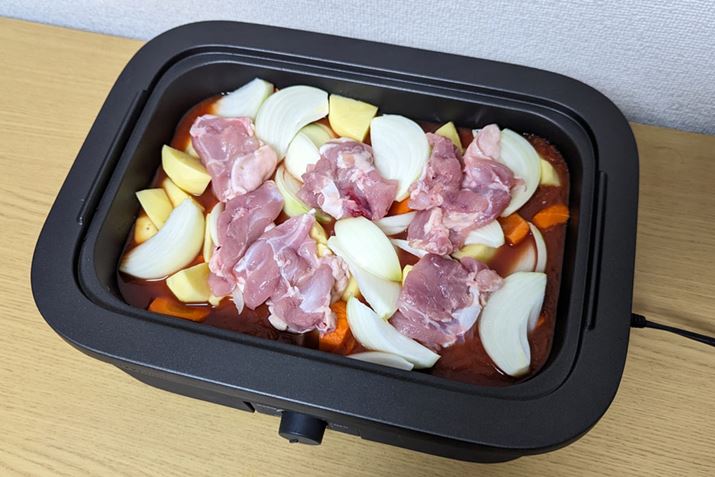 J[邽߂ɍޗꂽԁB[5.5cm̂ŁA\Ղ܂Bʓ|Ȃ̂ŋނ傫߂ɃJbgĂ܂܂A߂̂قXyłiłA傫JbgĂ܂j