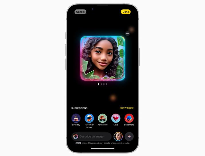 2025N4{ɓ{ɑΉ\AI@\uApple IntelligencevpłB摜@\uImage Playgroundvł́Ae[}AߑAANZTAꏊȂǂ̃RZvgIĊȒPɉ摜𐶐ł