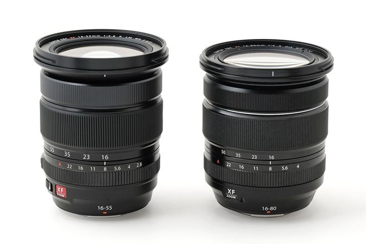 uXF16-55mmF2.8 R LM WR IIvŁAEuXF16-80mmF4 R OIS WRvBقǕςȂTCYŊJF2.8ʂ̍\Ă܂Bdʂ́uXF16-55mmF2.8 R LM WR IIv̂قyI