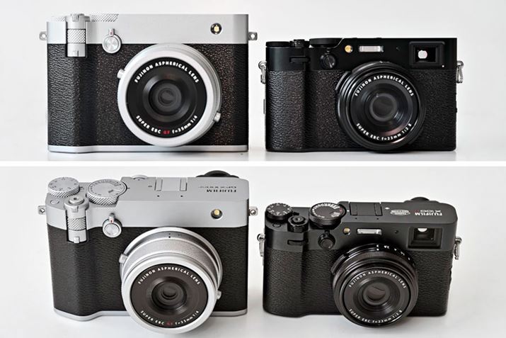 uGFX100RFvŁAEAPS-CTCY̎Bfq𓋍ڂuX100VIvBɁuX100VIv̂قAuGFX100RFvZT[TCYlƂȂRpNgBAPS-C~[X́uX-ProV[Yvɋ߂TCYɎ܂Ă