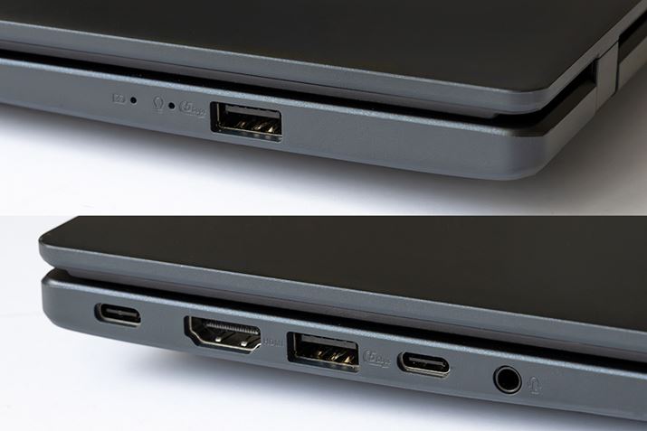 �}���[�dPower Delivery�Ή���USB 3.2 Gen 1 Type-C��HDMI�o�͂ȂǁA�ϊ��A�_�v�^�[�Ȃ��Ŏ��Ӌ@���ڑ��ł���[���̊O���C���^�[�t�F�C�X�𑕔�����