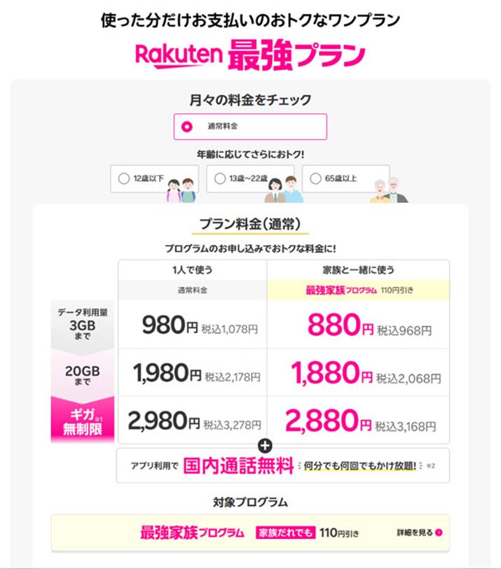 yVoCWebTCgBuRakutenŋvv͊Ȃł3GB܂łȂ猎z1,078~A20GB𒴂Ăz3,278~ŗpłAȂˑRDʐ