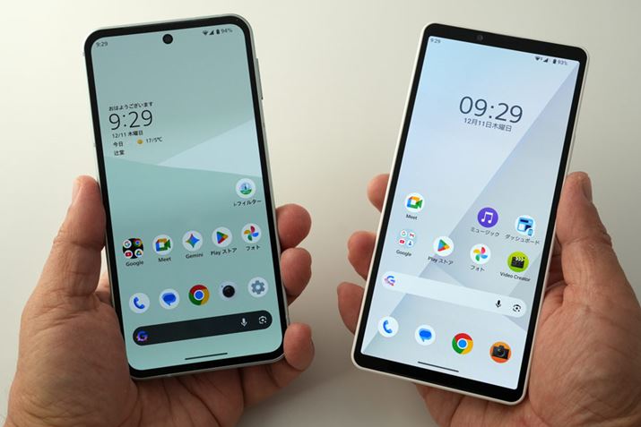 �����uAQUOS sense10�v�A�u�E��Xperia 10 VII�v�B�T�C�Y�͂قړ���