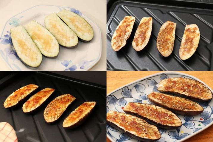 �܂��́A�t���̃��V�s�ǂ���Ɂu�i�X�̖��X�c�y�v������Ă݂܂��B�܂��͉������炦�̂��߂ɁA�i�X�̕\�ʂɐ؂荞�݂����Ă��ܖ���h��A�����W�ŉ��M�i�E��j�B�����āA���̃i�X���u�q�[�g�g���C�v�ɍڂ��Ė��X��h��܂��B��i�ɓ���ăO�����u���v�ŏĂ��A�قǂ悢�Ă��F��t���܂��i�����j�B5�`6�����M����΂ł�������B�d�グ�ɔ����܂�U�肩���܂��i�E���j