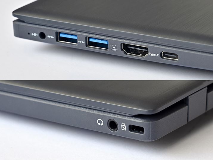 �����ʂ�USB Type-C×1�iPD�[�d�s��/�f���o�͉j�AUSB Type-A�i3.1 Gen1�j×2�AHDMI×1�𓋍ځB�E���ʂɂ̓w�b�h�z���[�q�ƃZ�L�����e�B�[���b�N���p�ӂ���Ă��܂��B�E���ʂ�USB�[�q������΂���ɕ֗��ł����A���i���l������ƒv�����Ȃ��ł��傤