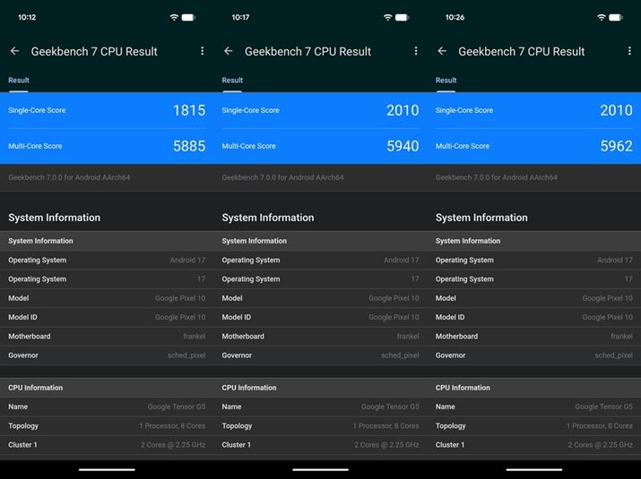 �uPixel 11�v�́uGeekbench 7�vCPU�X�R�A