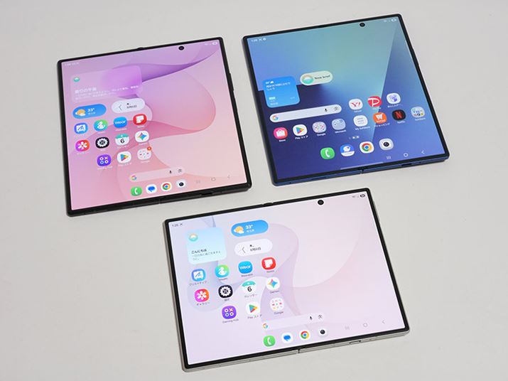 �uGalaxy Z Fold8 Ultra�v�uGalaxy Z Fold8�v�uGalaxy Z Fold7�v�̐V��3�@����r