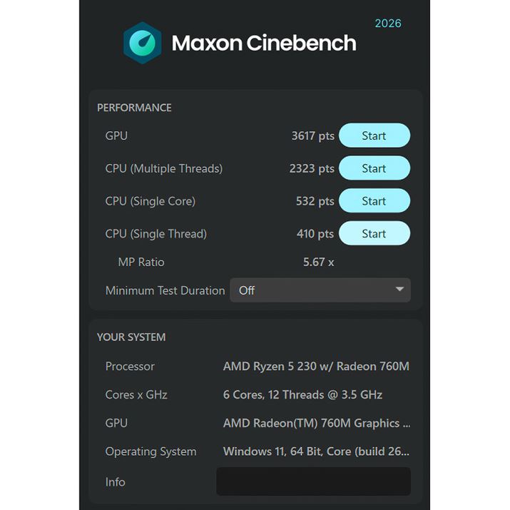 �uCinebench 2026�v�̌���
