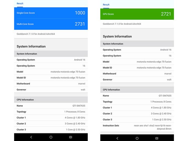 �uGeekbench 7�v��Single-Core Score��1000�AMulti-Core Score��2731�AGPU Score��2721