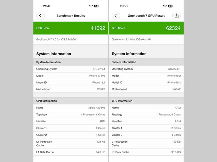 �uGeekbench 7�v�ł�GPU�X�R�A
