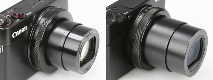 �����Y���̃����O�͑��슴���قȂ�BPowerShot G7 X�̓N���b�N��������ARX100 III�̓N���b�N�����Ȃ�