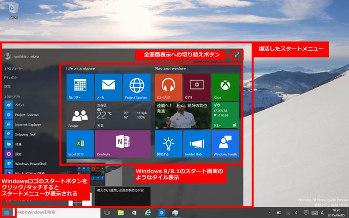 Windows 7̃X^[gj[Windows 8/8.1̃X^[gʂZWindows 10̃X^[gj[