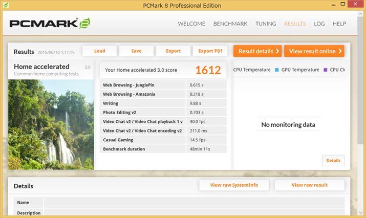 PCMark 8̃z[[Xőz肳gꍇ̃ptH[}X𑪒肷Home accelerated̃XRA