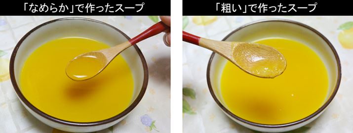 �u�Ȃ߂炩�v�Ɓu�e���v�̃X�[�v