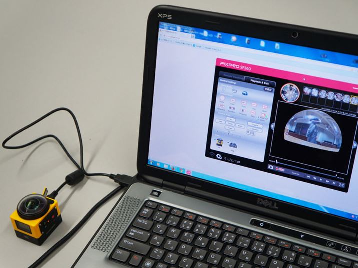 �f���̕ҏW�́A�p�\�R���ƁuSP360�v��ڑ����Đ�p�\�t�g�ōs���܂�