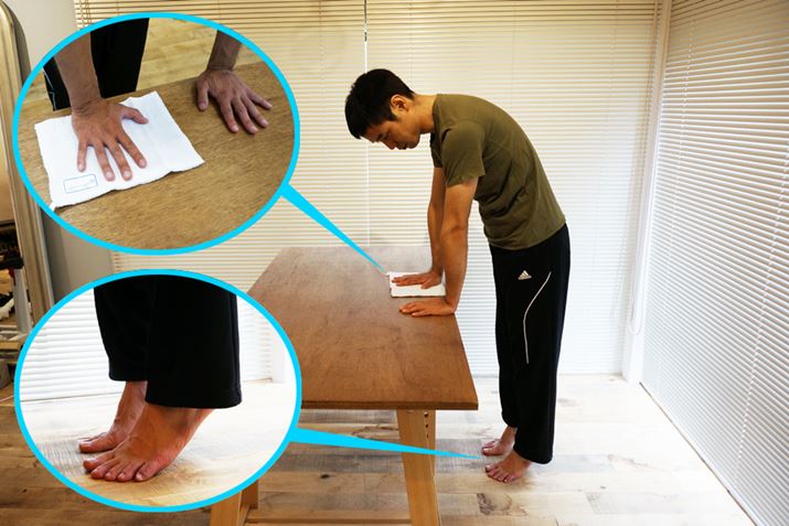 2. ЎtL̏ɒuA̎̓e[uɁBƂグāAܐ旧