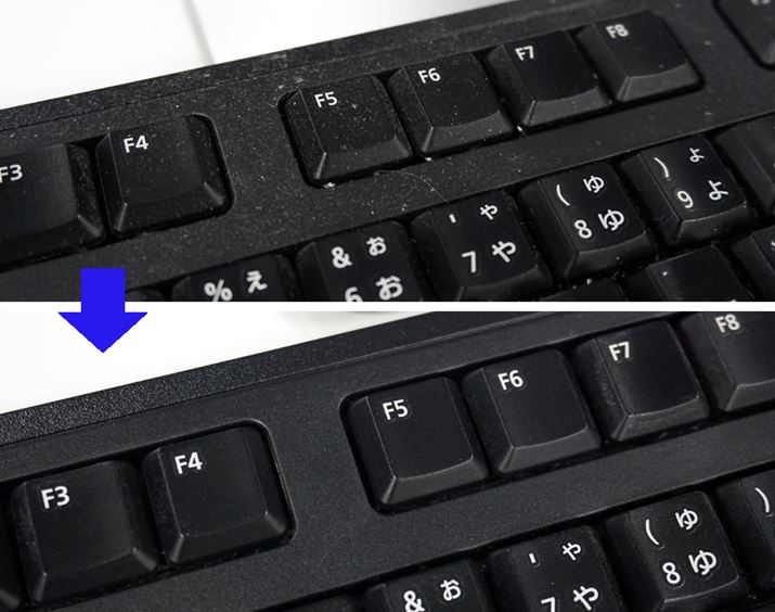 �L�[�{�[�h�̉��܂œ������S�~�͏����ł��܂��񂪁A�\�ʂɐς����Ă����z�R���͑f�����L���C�ɂł��܂���