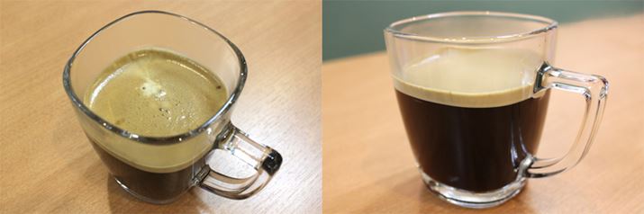 ꂽẴR[q[̕\ʂɂ́A߂ׂ݂N}Ă