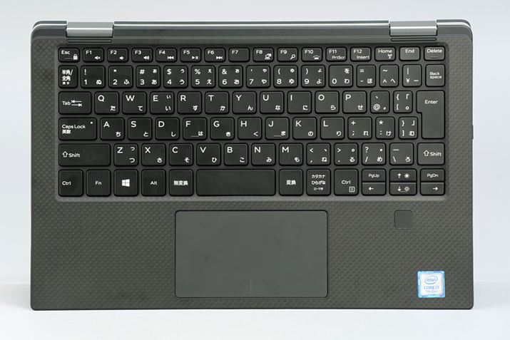 �L�[�{�[�h��New XPS 13�Ƃقړ����B�J�[�\���L�[�̉��Ɏw��F�؃Z���T�[�������