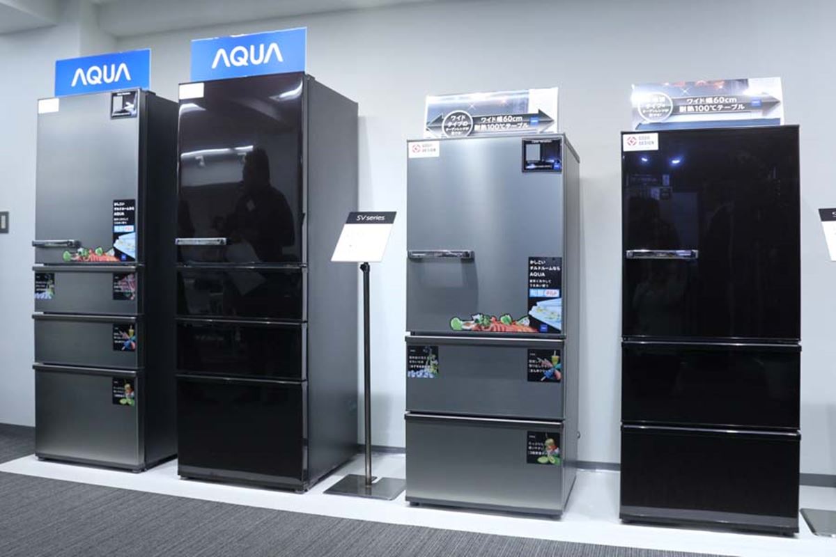 生活家電高性能AQUA旬鮮チルドルーム搭載！木目調スタイリッシュブラック冷蔵庫