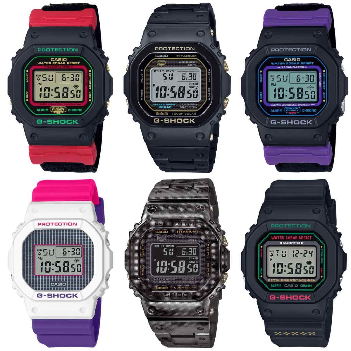 フルチタンから90年代カラーまで！ 「G-SHOCK」スクエアモデル新作6本