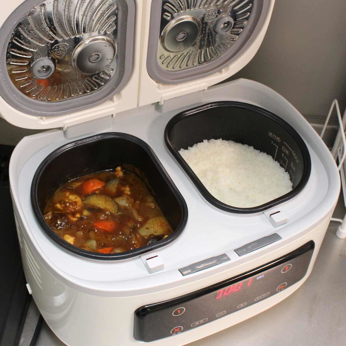 ショップジャパンツインシェフ ＋新しい釜２つ 炊飯器 - 生活家電