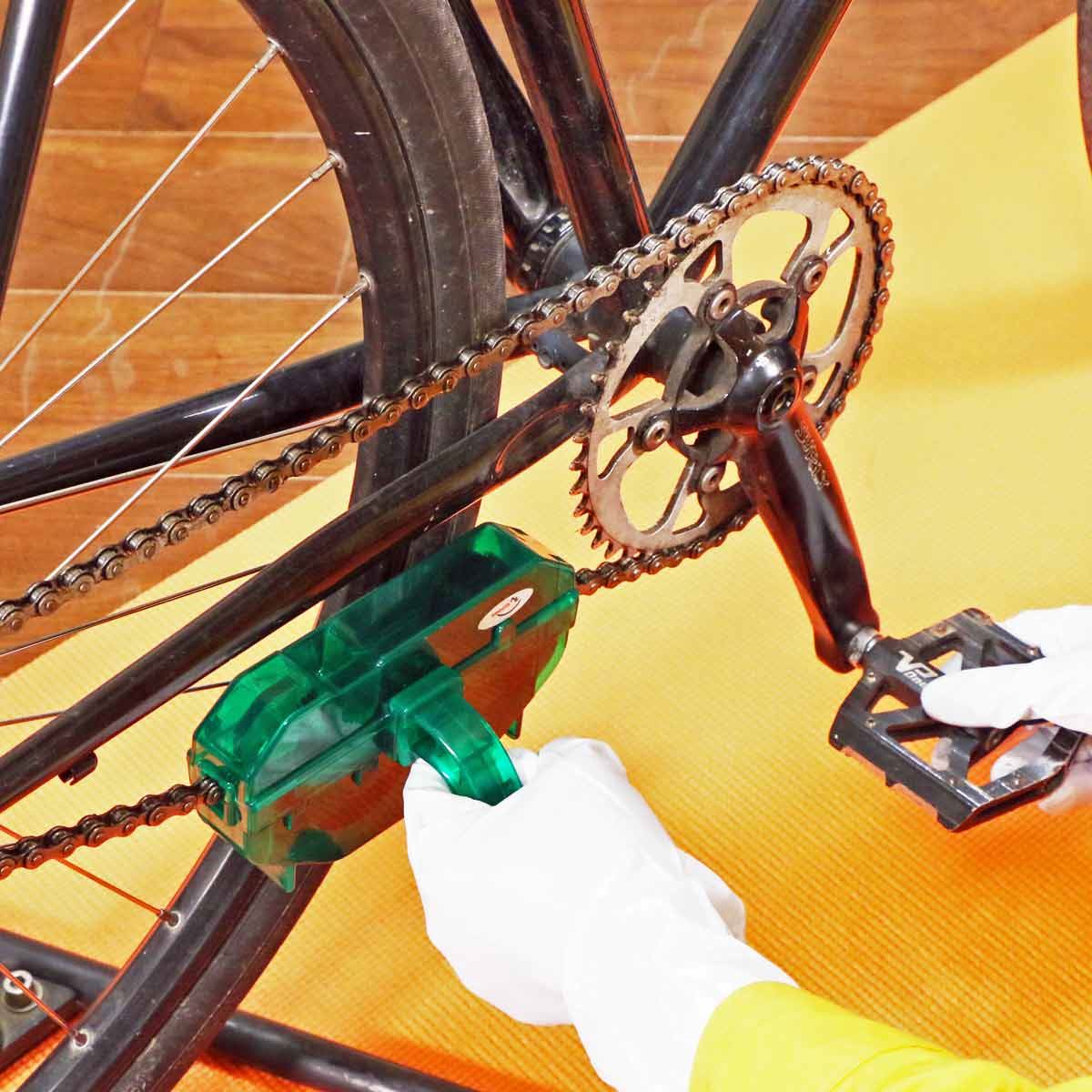 チェーンクリーナー 自転車 チェーン 洗浄 掃除 メンテナンス クリーナー 簡単