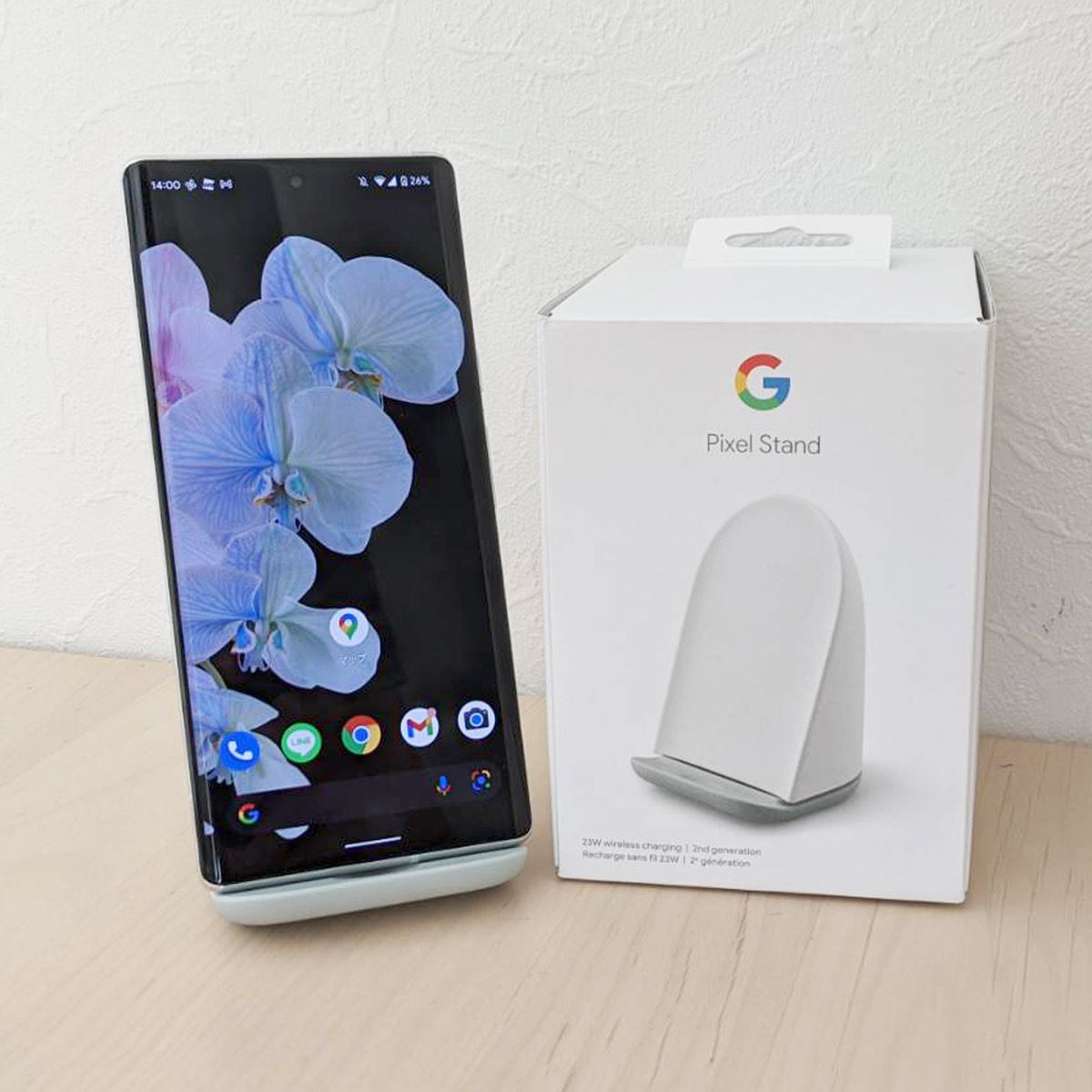 Pixel6対応 Pixel Stand（第2世代）23Wワイヤレス充電器 - バッテリー