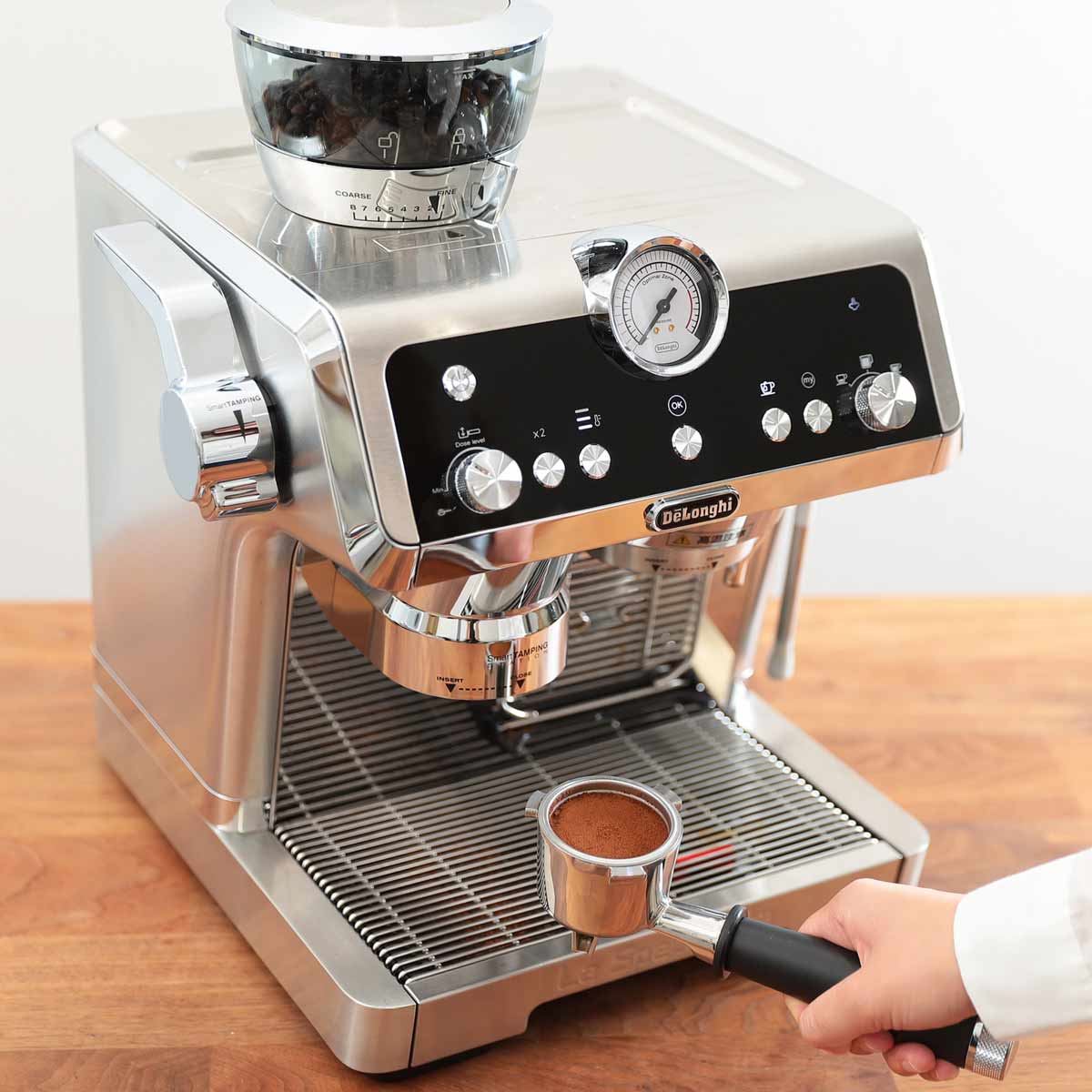 Delonghiエスプレッソメーカー、コーヒーグラインダー コーヒー豆120g