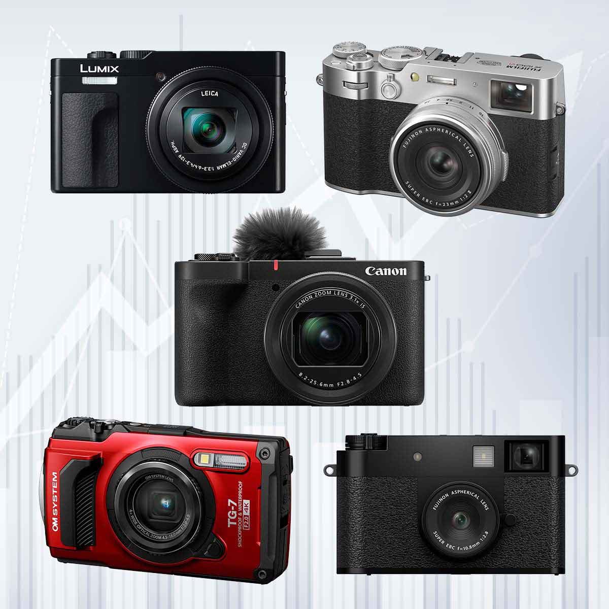 コンパクトフィルムカメラ2台、コンパクトデジカメ1台合計3台セット コンパクトフィルムカメラ│アールイーカメラ